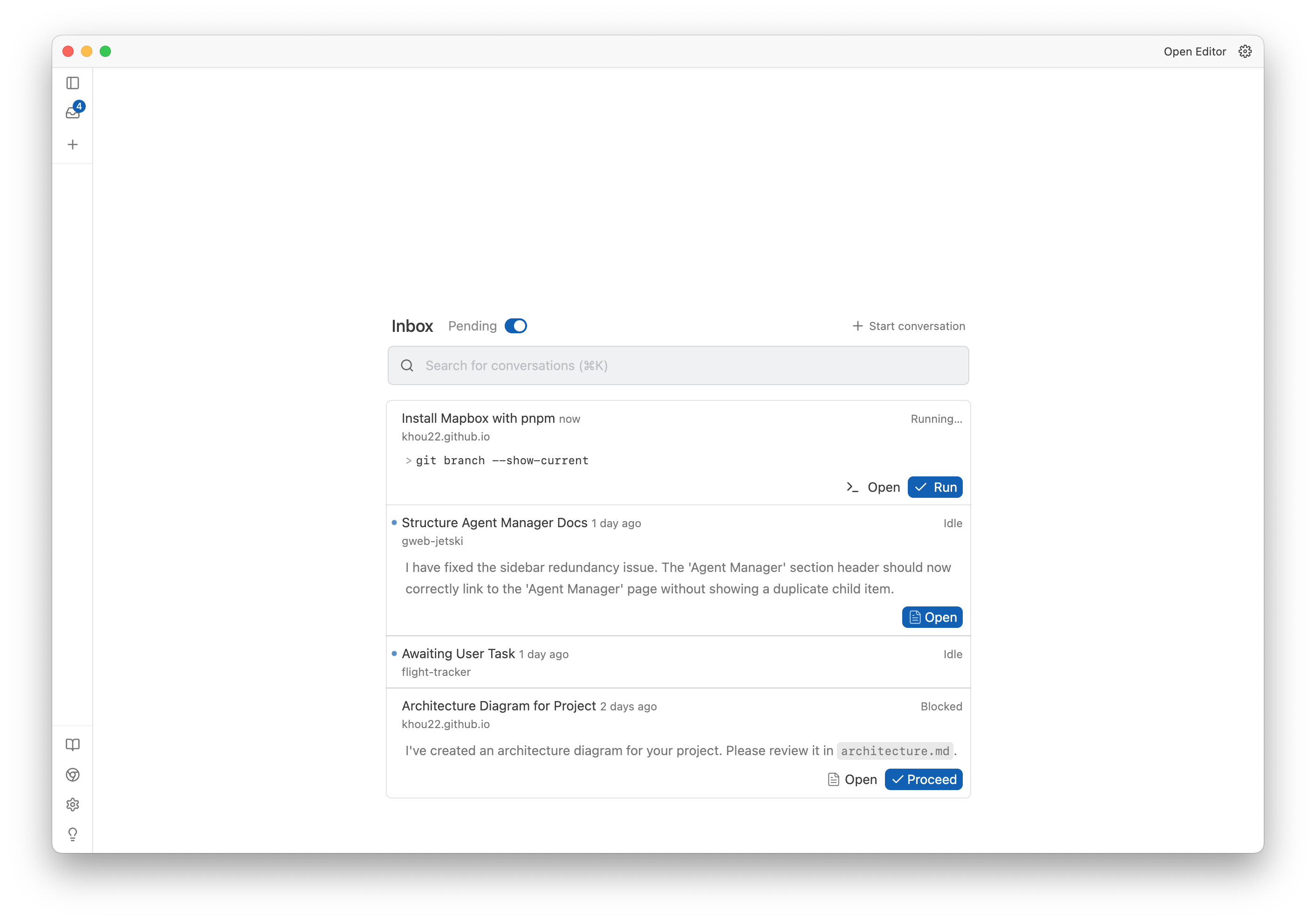 antigravity agent manager inbox
