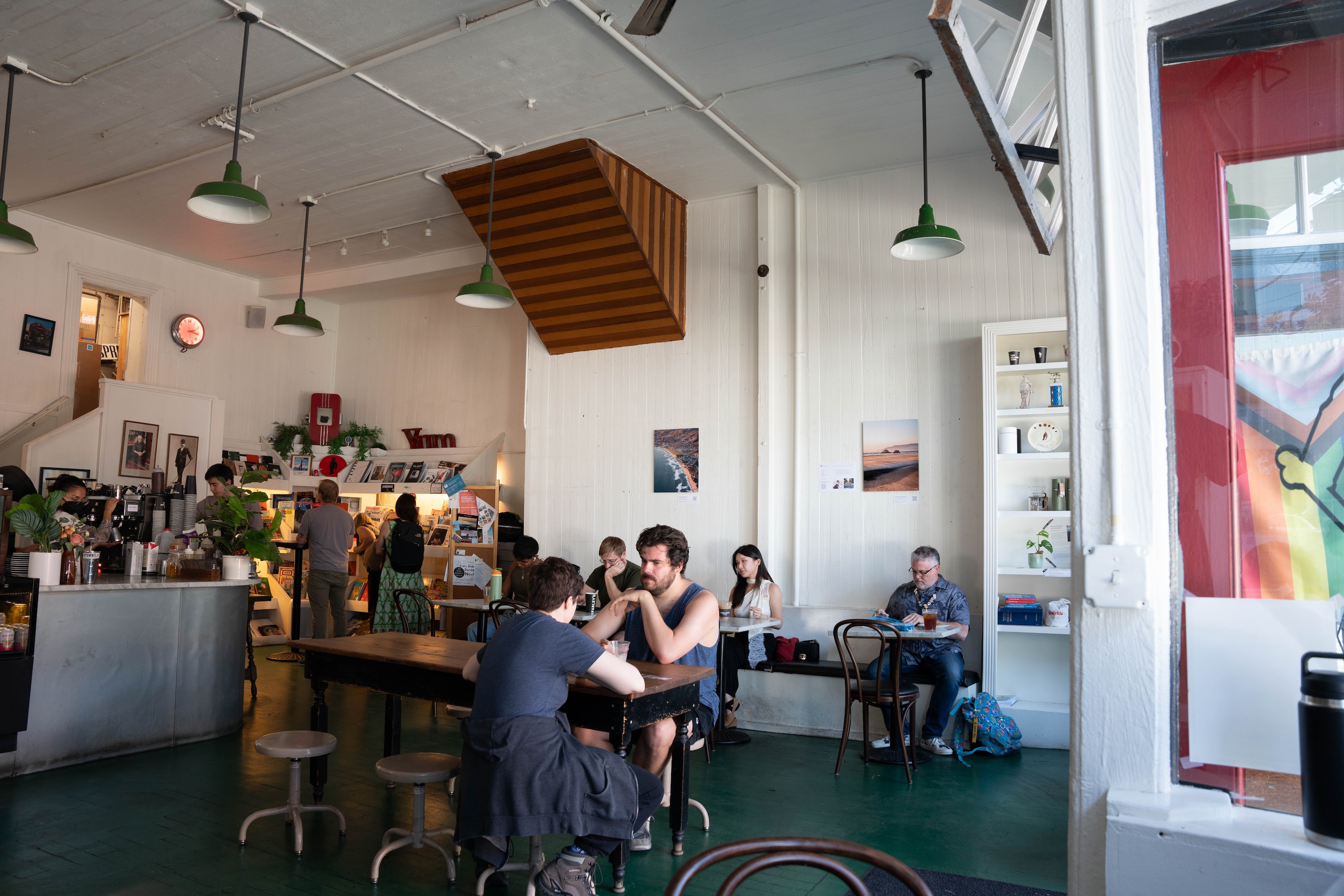 Farley's Potrero Hill Coffee Shop interior with photos by Kevin Hou (Artist of the Month, August 2024)