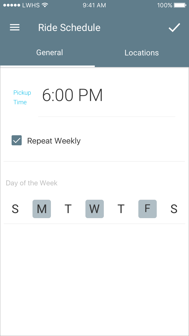 Uber Scheduler screenshot Kevin Hou project general tab v1