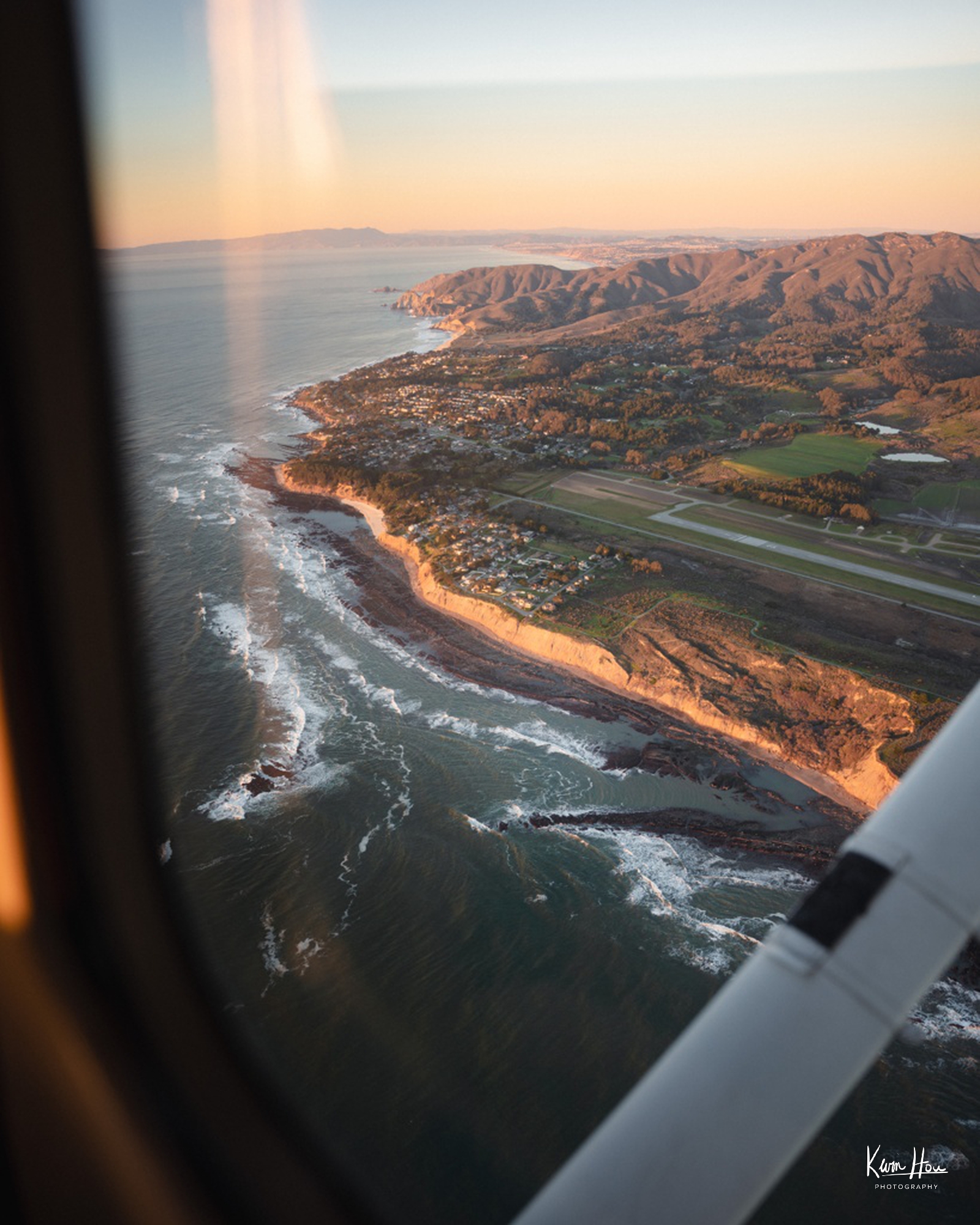 Aerial View of Half Moon Bay