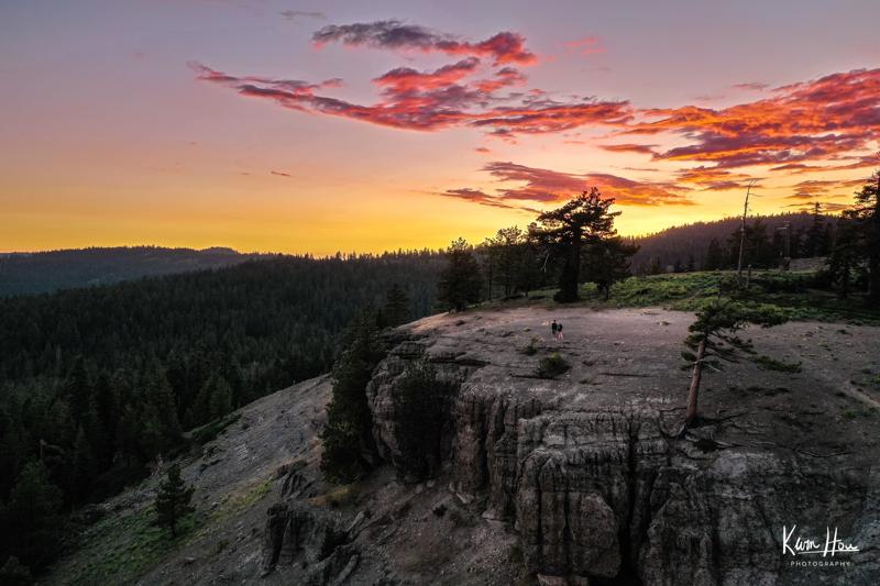 Bear Valley Bloods Ridge Sunset Drone Landscape Dark