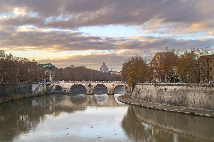 Bridge with Vatican in the Background