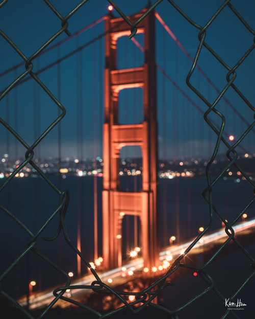 Golden Gate Bridge Through Fence (Long Exposure)