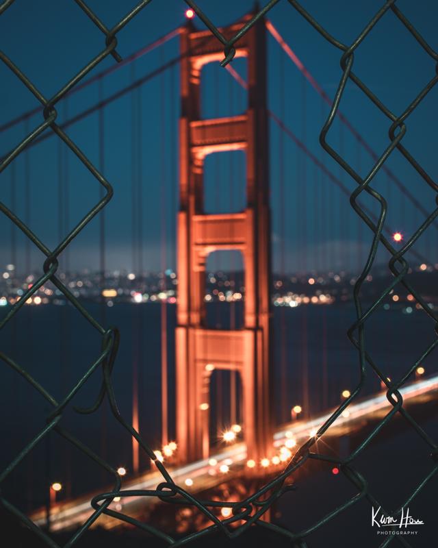 Golden Gate Bridge Through Fence