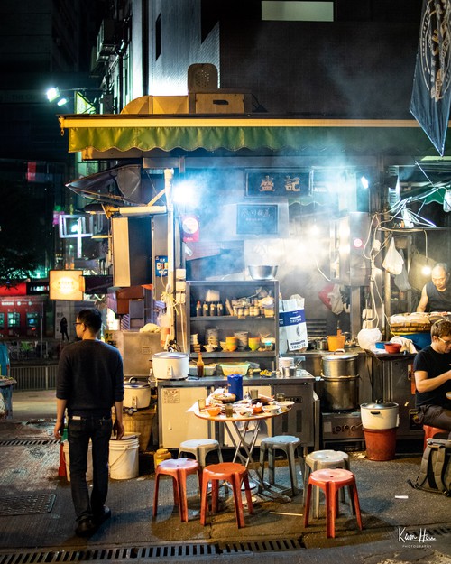 Hong Kong Night Market Food Stand (Vertical)