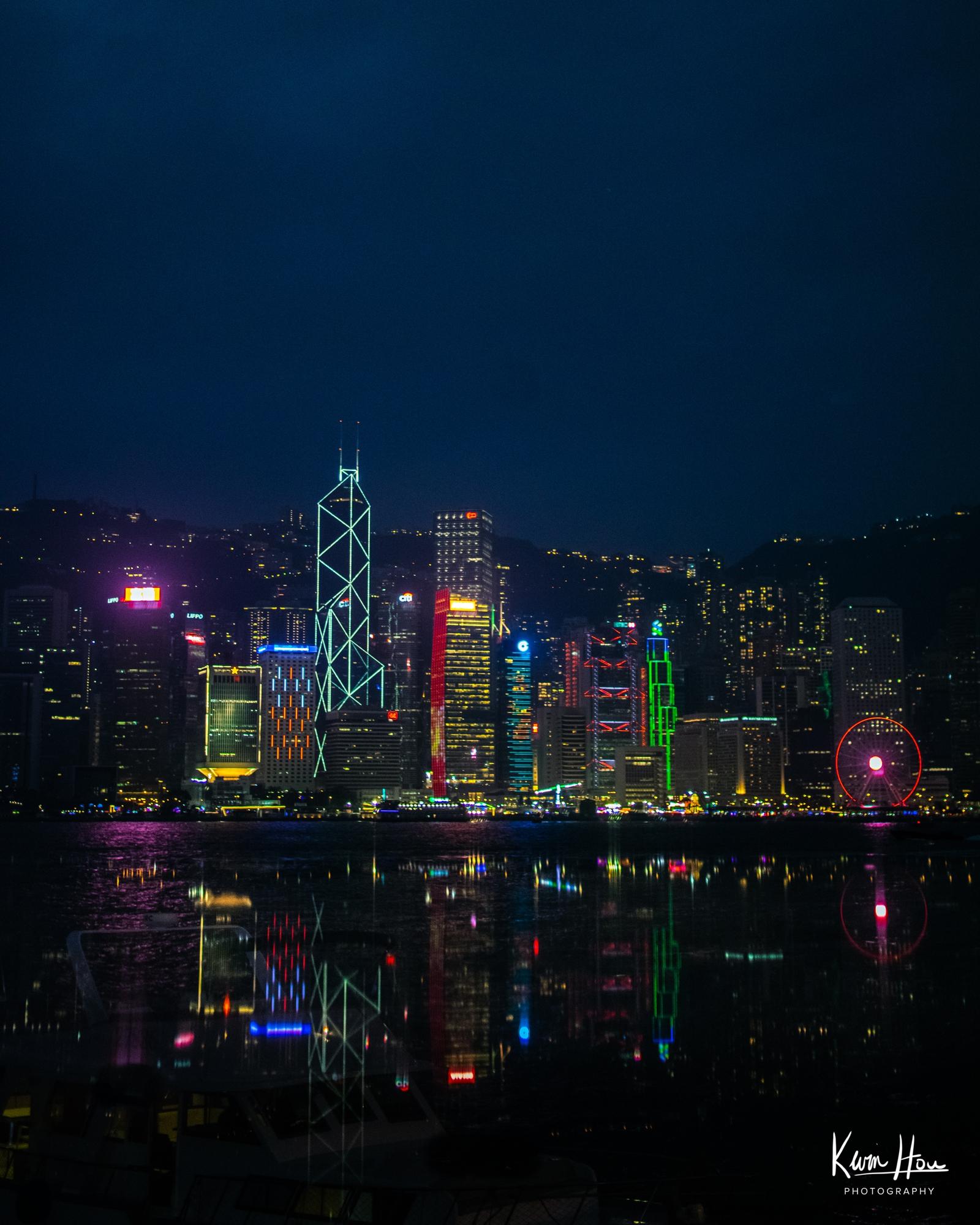 Hong Kong Night Skyline (Vertical) | Kevin Hou Photography