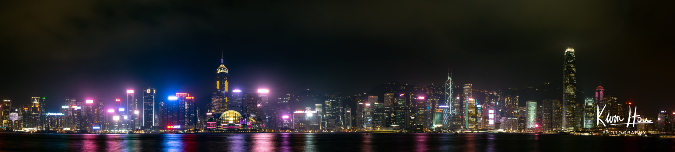 Hong Kong Night Skyline Long Exposure