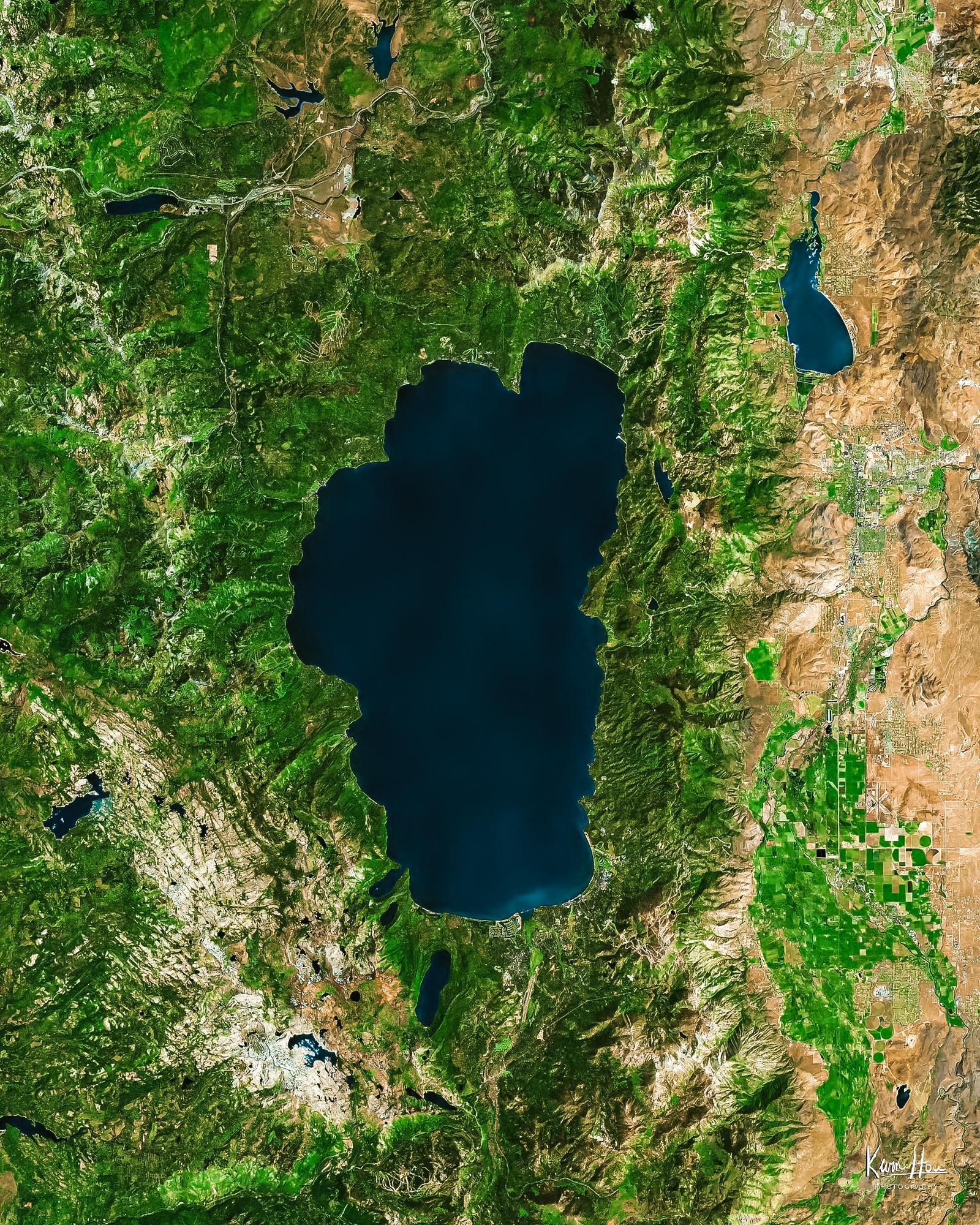 Lake Tahoe Satellite Photo