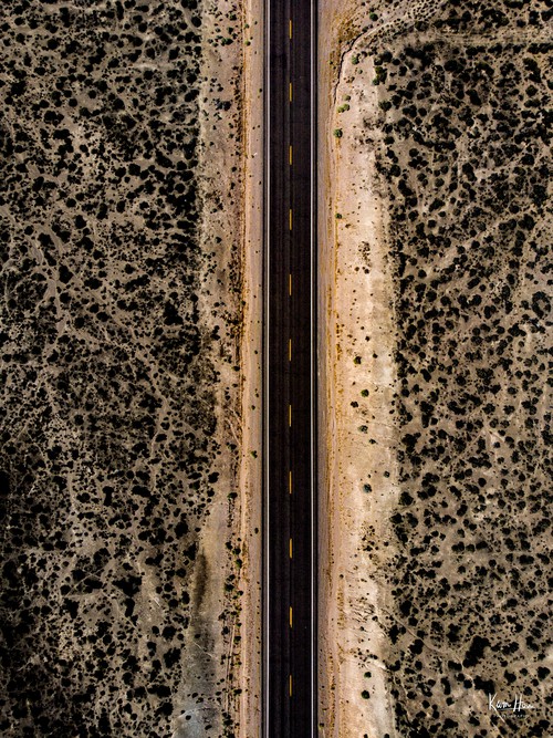 Loneliest Road Vertical Drone (Top Down)