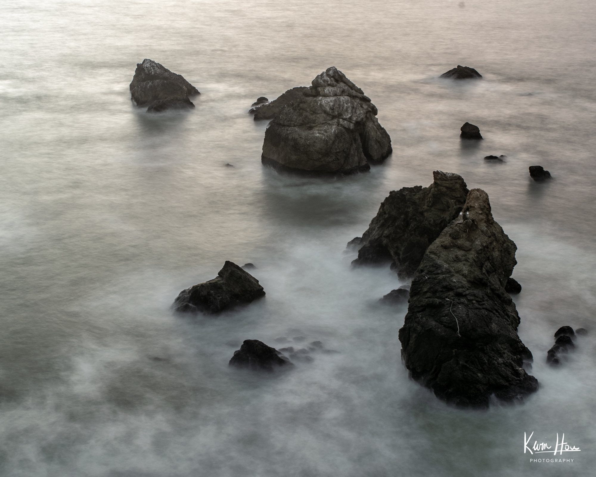 Mori Point Pacifica Long Exposure Rocks