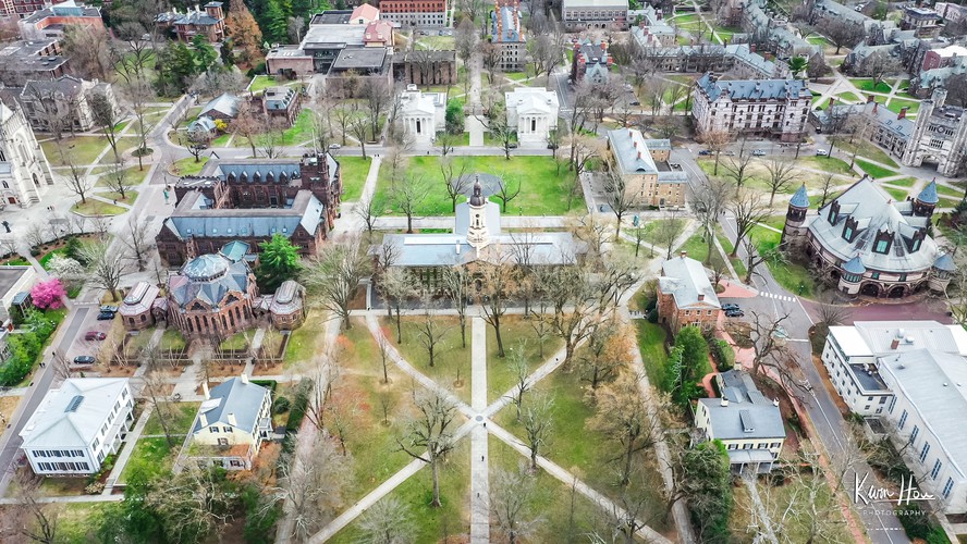 Nassau Hall Landscape Drone