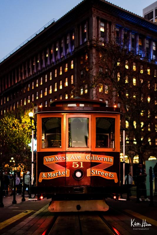 San Francisco Trolley at Night