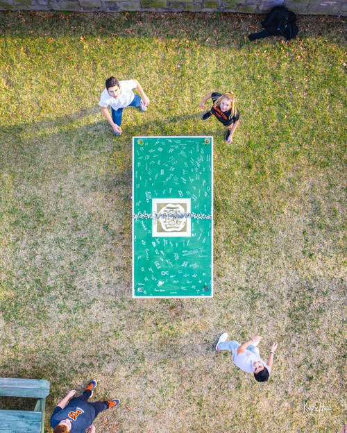 Snappa in Tiger Inn Lawn Action Shot Drone
