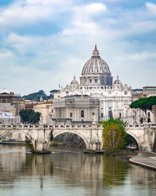 St. Angelo Bridge with Vatican in Background