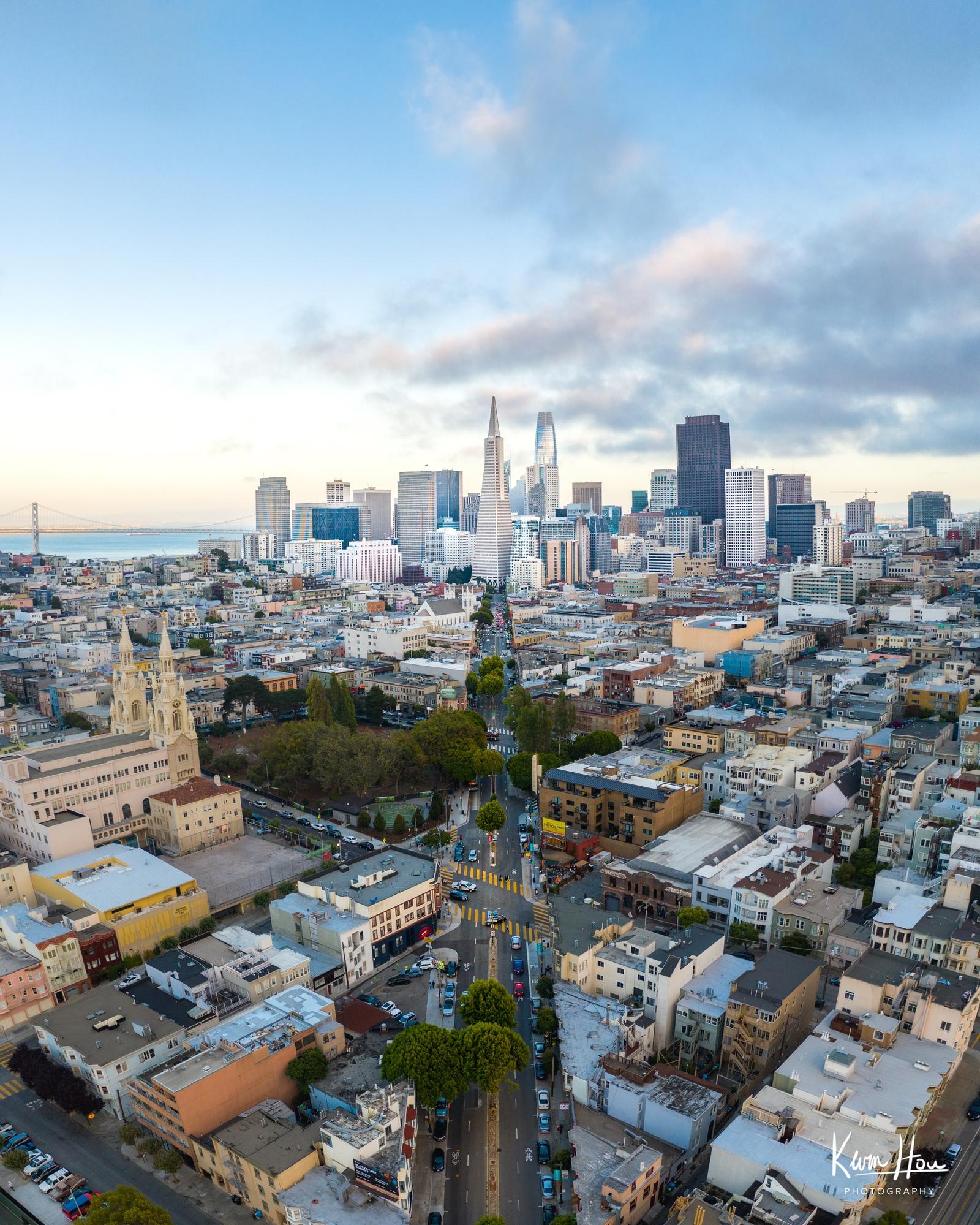 Transamerica Building San Francisco Drone Vertical