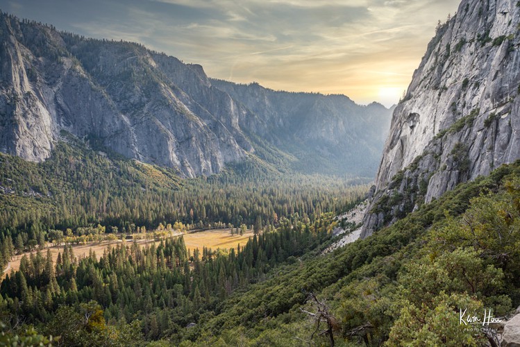 Yosemite Valley Sunrays Through Meadow