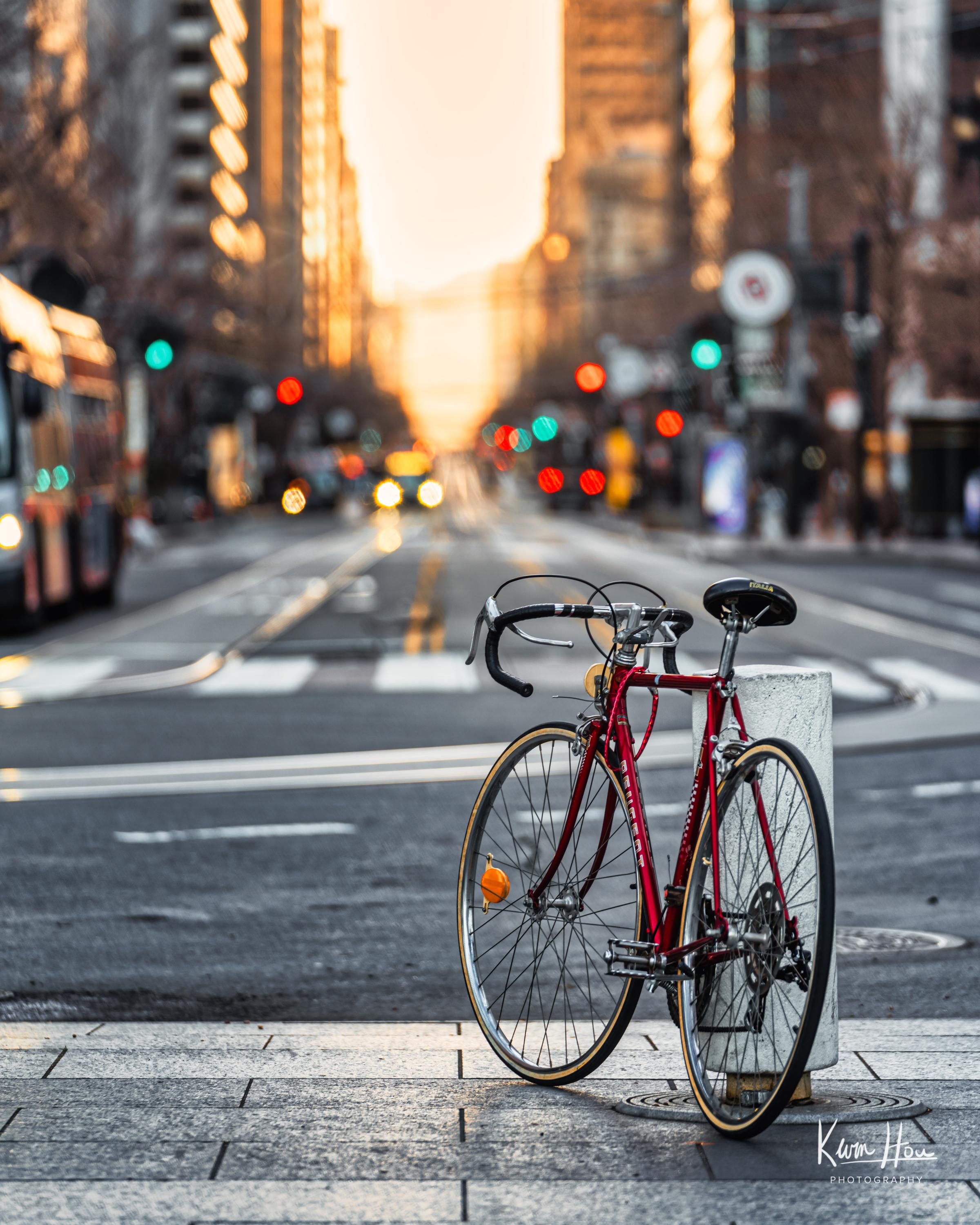 Peugeot Road Bike at Sunset