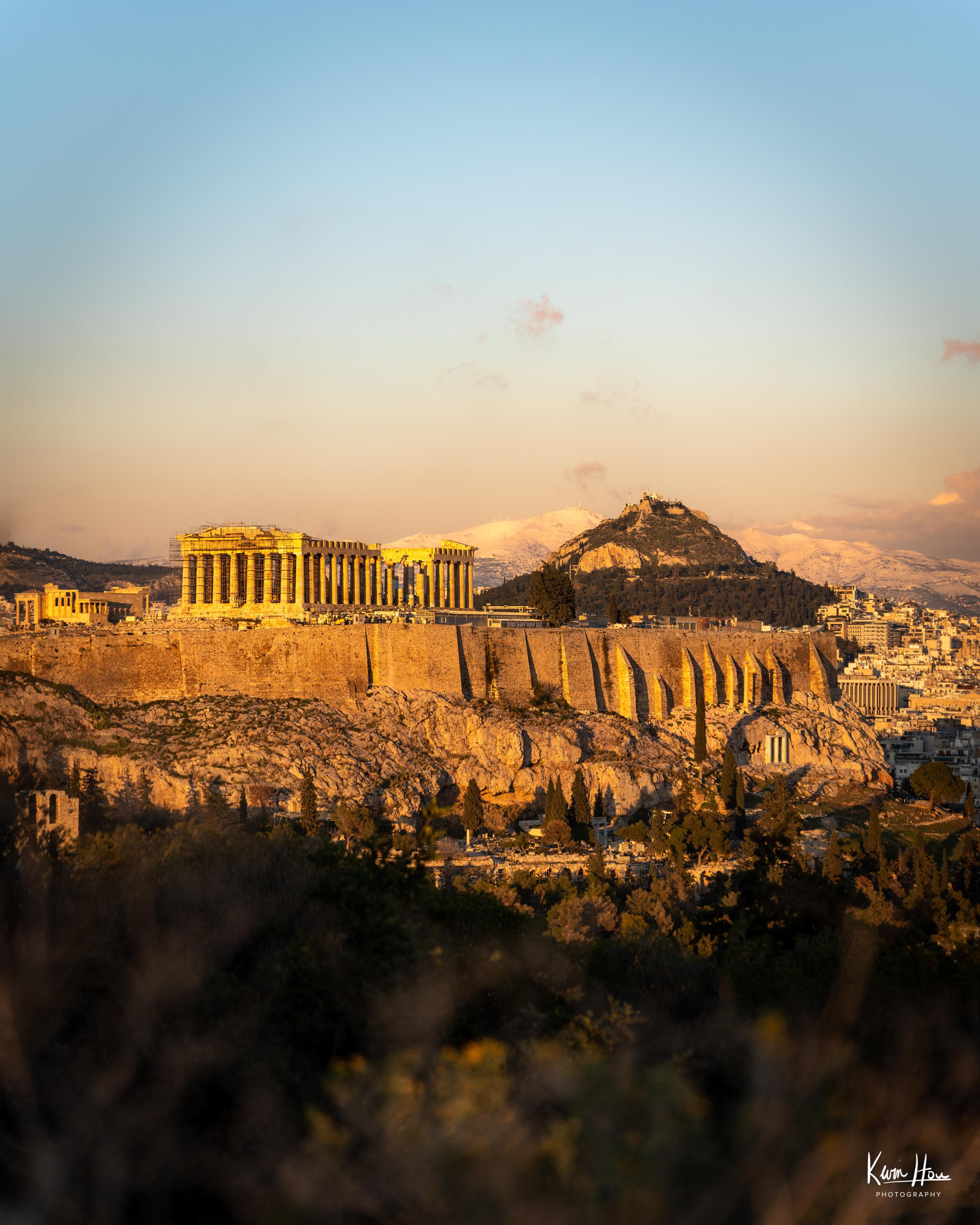 Acropolis at Sunset from Filopappou Hill | Kevin Hou Photography