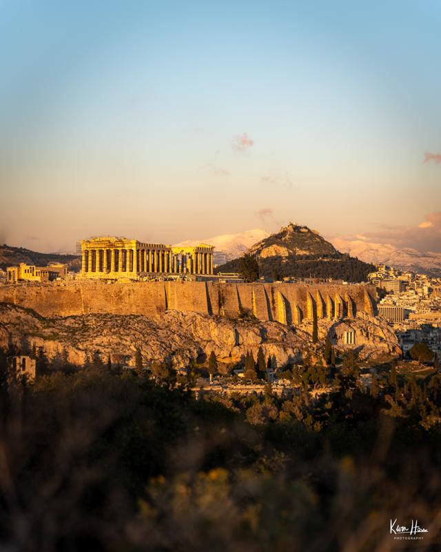 Acropolis at Sunset from Filopappou Hill