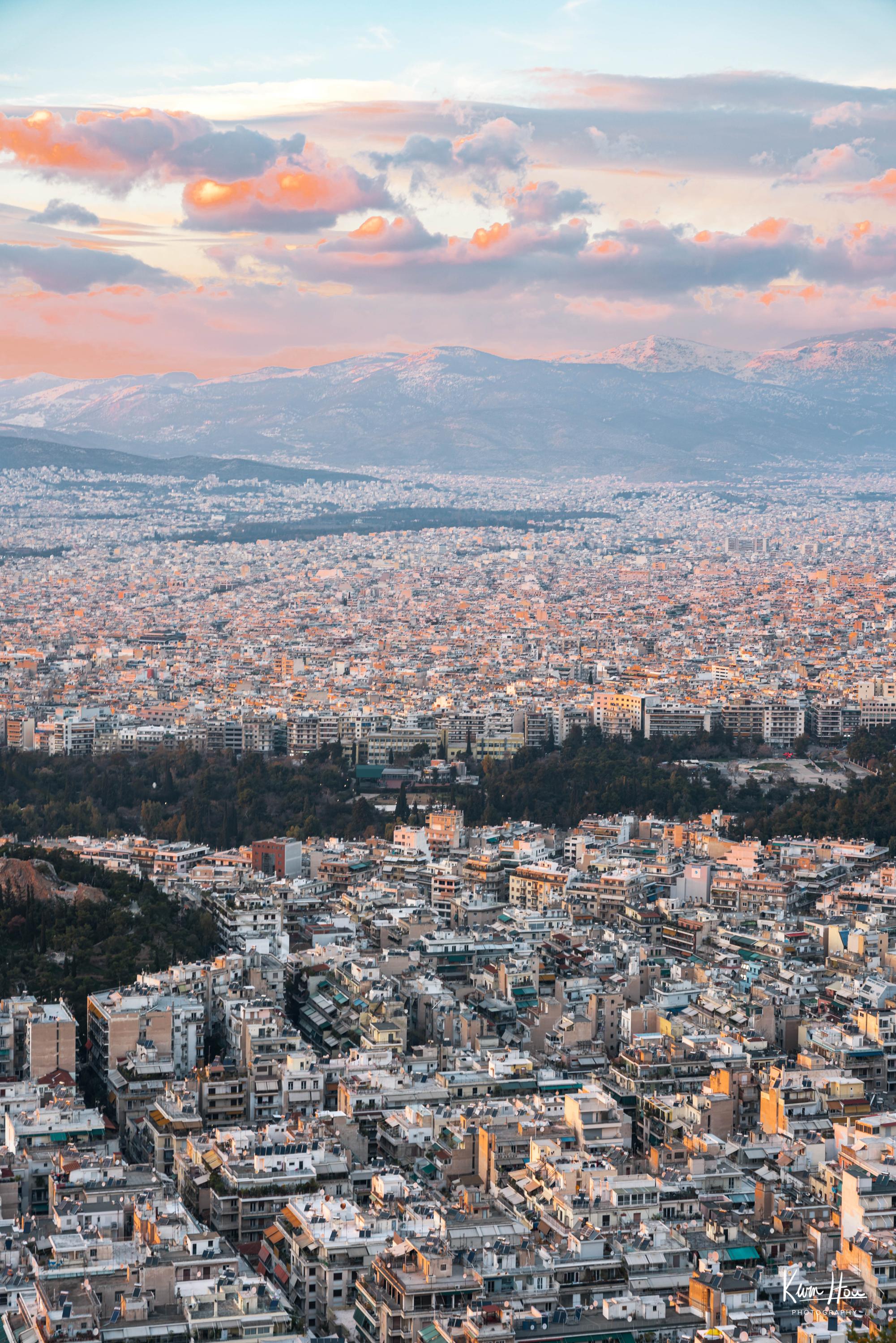 Athens at Sunset