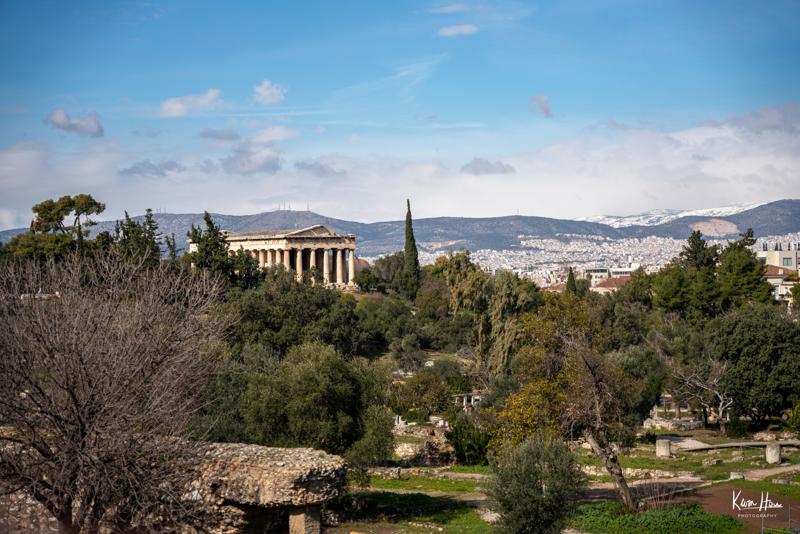 Greek Temple Near Acropolis