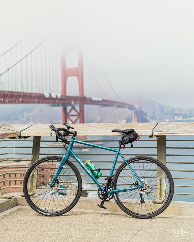 Gravel Bike Side Profile in Front of Golden Gate Bridge