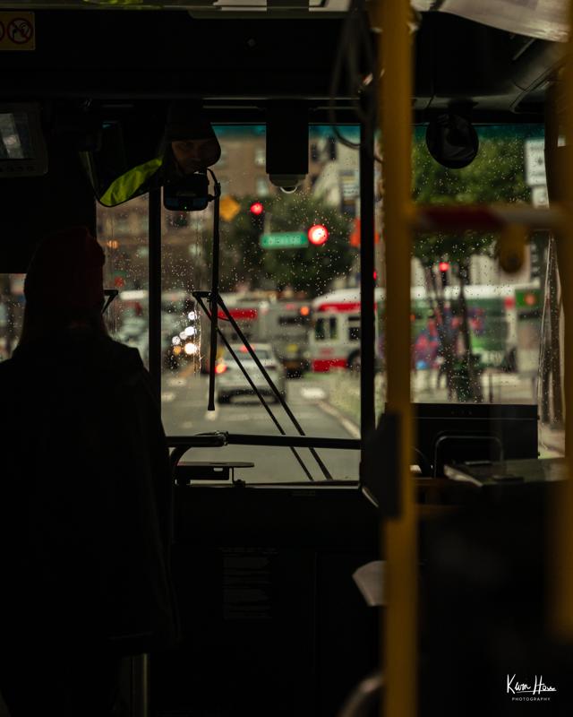 San Francisco Muni Bus in the Rain